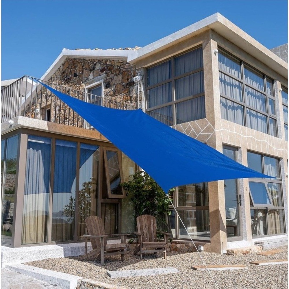 Sun Shade Sail Triangle Canopy Pergola Cover for Patio Yard Backyard Garden Lawn